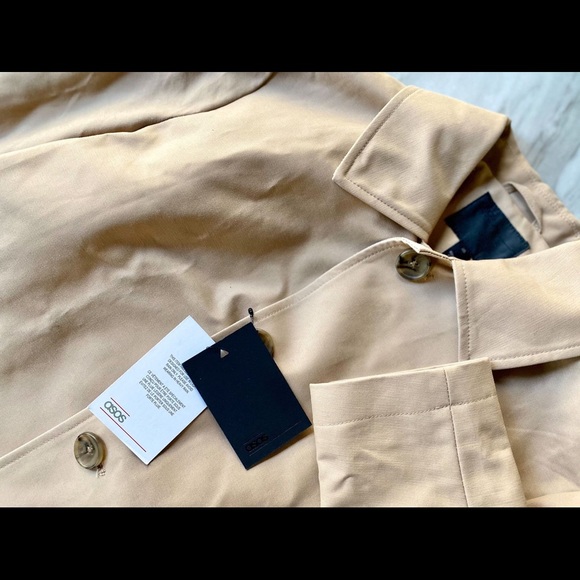 Trench Coat Camel Coat Boxy Longline XS - Picture 4 of 11